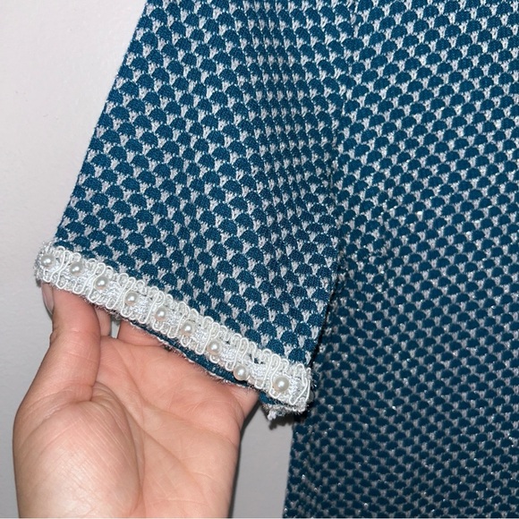 Elle Blue Boxy Blouse with Peter Pan Collar - Picture 3 of 4